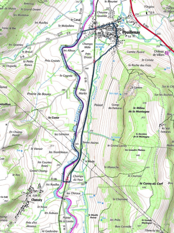 la carte du chemin